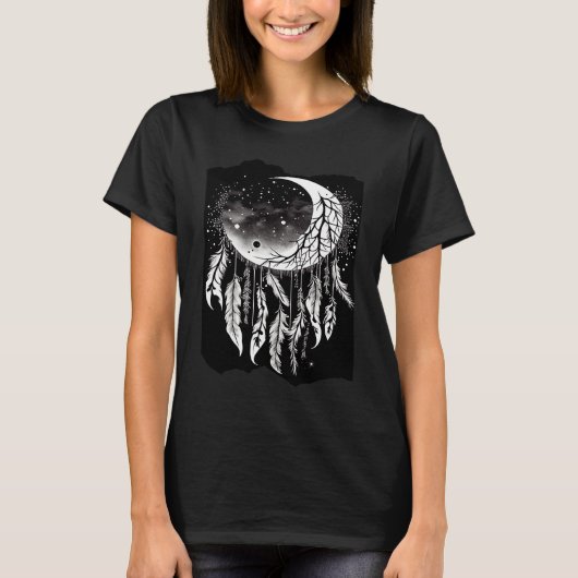 T-shirt Dreamcatcher Moon Boho Artwork  2 (Devant)
