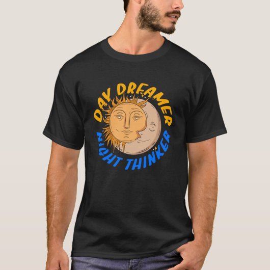 T-shirt Dreamer Night Thinker Sleepless Insomnie Fatiguée (Devant)