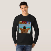 T-shirt Dreaming about sleeping on the beach with beer ham (Devant entier)