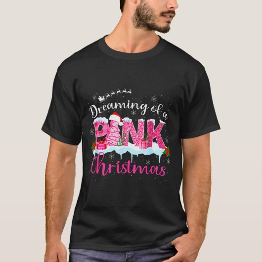 T-shirt Dreaming Of A Nk Christmas Tree Cakes Santa Hat Xm (Devant)