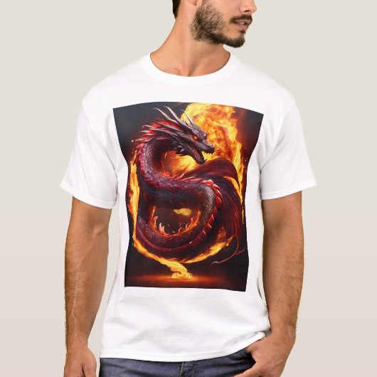 T-shirt Dreamscape Dragon Whimsical" (Devant)