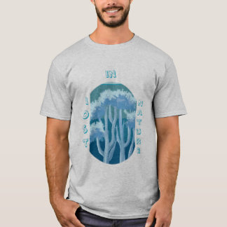 T-shirt Dreamy Blue Forest – Aesthetic Nature Illustration