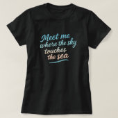 T-shirt Dreamy Ocean Sunset; Sky Touches the Sea (Design devant)