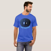T-shirt Dreidel bleu brillant (Devant entier)