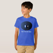 T-shirt Dreidel bleu brillant (Devant entier)