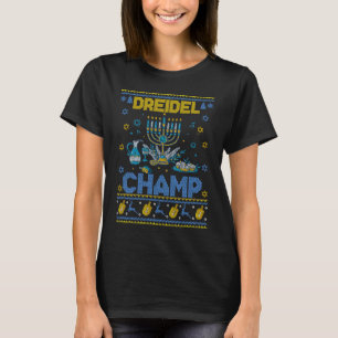 T-shirt Dreidel Champ Happy Hanoukka Xmas Sweater Jewish M