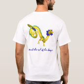 T-shirt Dressage de la queue du Dragon-bleu (Dos)
