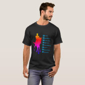 T-shirt Dressage Est Cheval Silhouette Arc-En-Ciel (Devant entier)