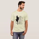 T-shirt Dressage Est Cheval Silhouette Lumière (Devant entier)