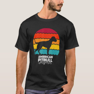 T-shirt Dresseur de chien Pitbull américain Rétro Vintage