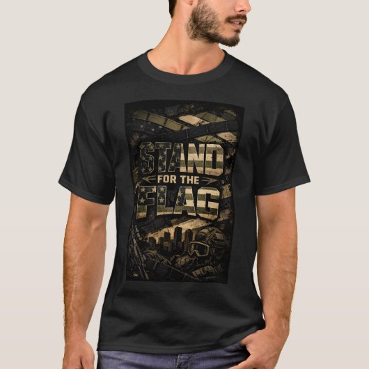 T-shirt Dressez-vous pour le Drapeau (Devant)