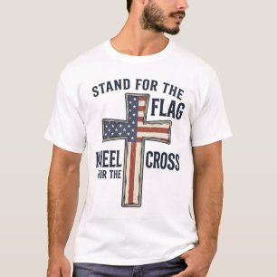 T-shirt Dressez-vous pour le drapeau Croix patriotique Des
