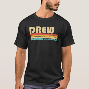 T-shirt DREW Nom Personnalisé Funny Retro Vintage Birthda