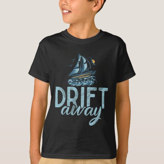 T-shirt Drift Away Boating (Devant)