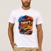 T-shirt Drift King – High Speed Racing Car Fire Art Design (Devant)