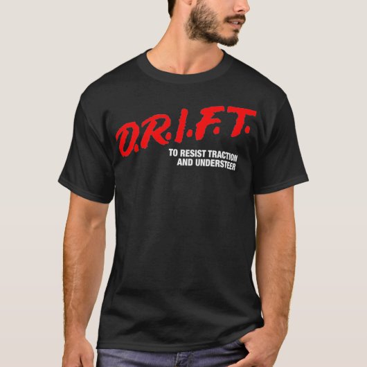 T-shirt DRIFT pour réinitialiser la trace et sous JDM Drif (Devant)