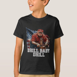 T-shirt Drill Baby Drill American 2025 Trump Président Us