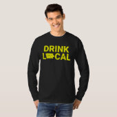 T-shirt Drink Local Iowa Yellow (Devant entier)