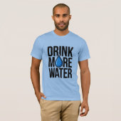 T-shirt DRINK MORE WATER with a blue drop icon (Devant entier)