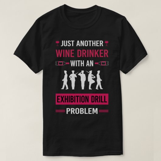 T-shirt Drinker Vin Exhibition Drinker (Design devant)