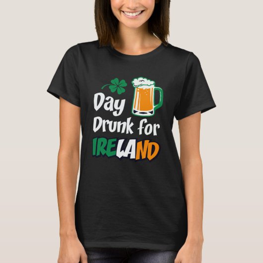 T-shirt Drinking Day Drunk For Ireland St Patricks Paddys (Devant)