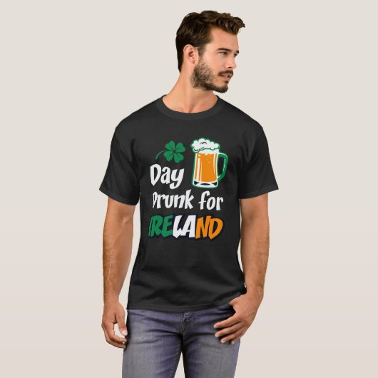 T-shirt Drinking Day Drunk For Ireland St Patricks Paddys  (Devant entier)