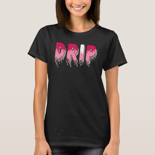 T-shirt Drip Dripping Coral Chalk 1s Matching (Devant)