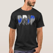 T-shirt Drip Dripping True Blue 1s Matching (Devant)
