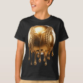 T-shirt Dripng Gold Drip Baseball Game Day Player Coach Ba (Devant)