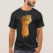 T-shirt Drippin Melanin Black Fist African American Histor (Devant)