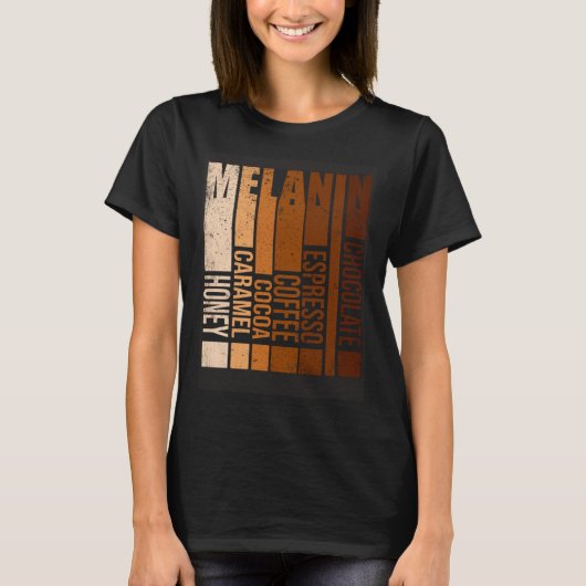 T-shirt Drippin Melanin Black History Month Black Men Wome (Devant)