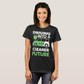 T-shirt Driving into a cleaner future Electric Vehicle EV (Devant entier)
