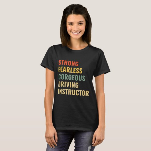 T-shirt Driving School Teacher Driving Instructor  (Devant entier)