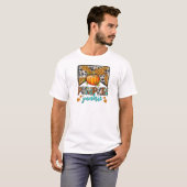 T-shirt Drogué au potiron léopard de feuille d'automne (Devant entier)
