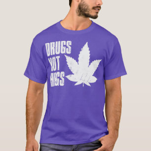 T-shirt Drogues non des carottes Texte blanc Vintage