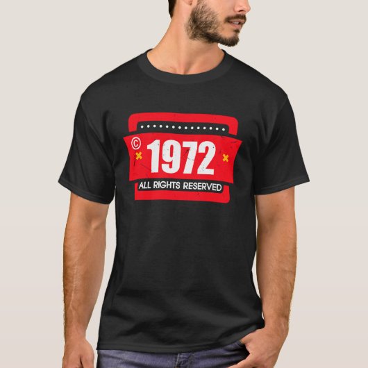 T-shirt droit 1972 All Rights Reserve (Devant)