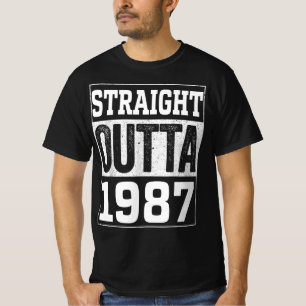 T-shirt Droit au-delà 1987 , 1987 Joyeux cadeau d'anniver