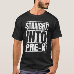 T-shirt Droit Dans Pré K Retour À L'École