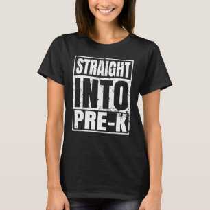 T-shirt Droit Dans Pré K Retour À L'École