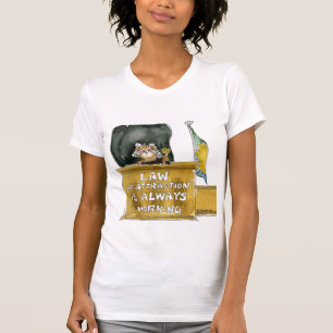 T-shirt Droit D'Attraction Toujours Travailler À La Chemis