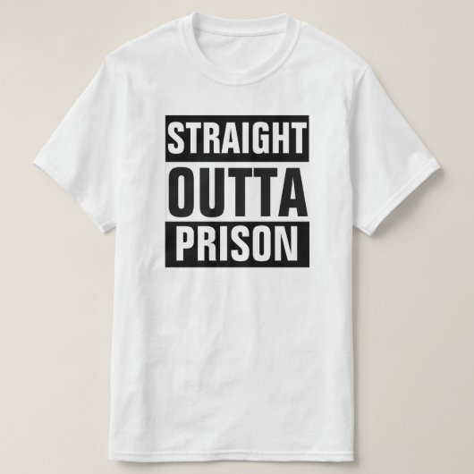 T-SHIRT DROIT DE PRISON D'OUTTA (Design devant)