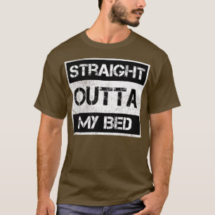 T-shirt Droit Dehors Mon Lit Vintage Souvenir Distressé