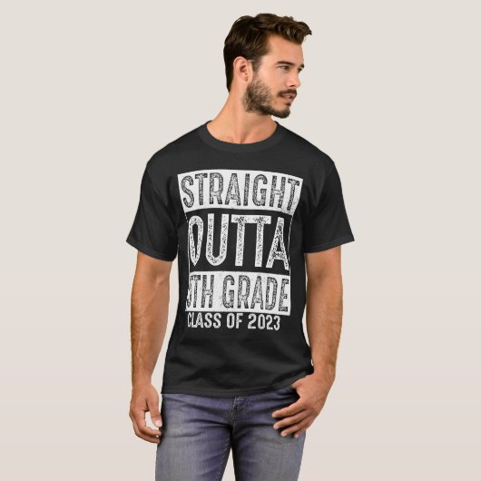 T-shirt Droit devant 5e classe de classe 2023 cinquième cl (Devant entier)