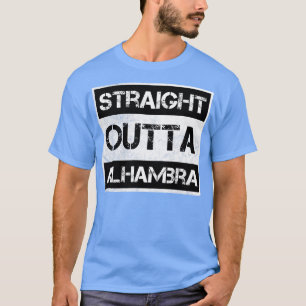 T-shirt Droit devant Alhambra ville Californie Vintage Di