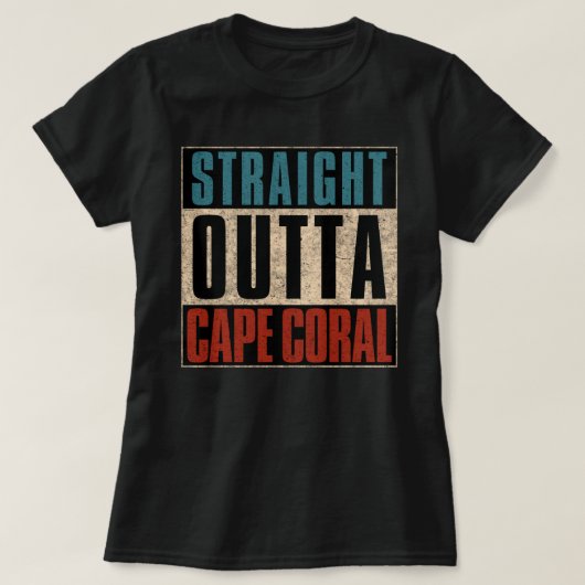 T-shirt Droit devant Cape Coral Floride FL (Design devant)