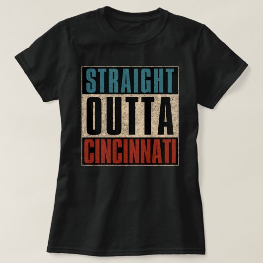 T-shirt Droit devant Cincinnati Ohio OH (Design devant)