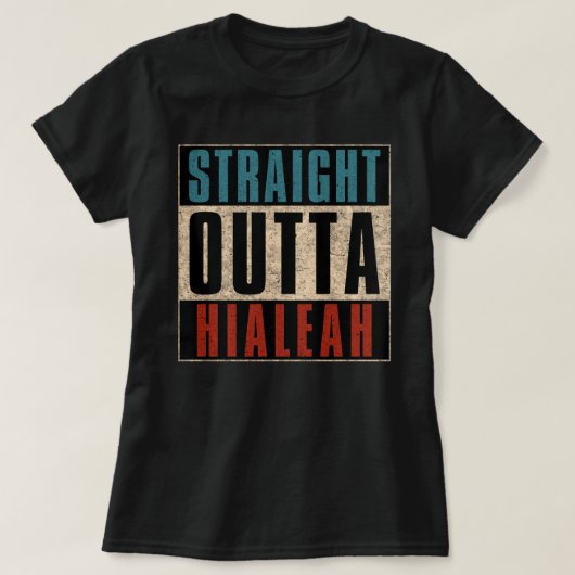 T-shirt Droit devant Hialeah Floride FL (Design devant)