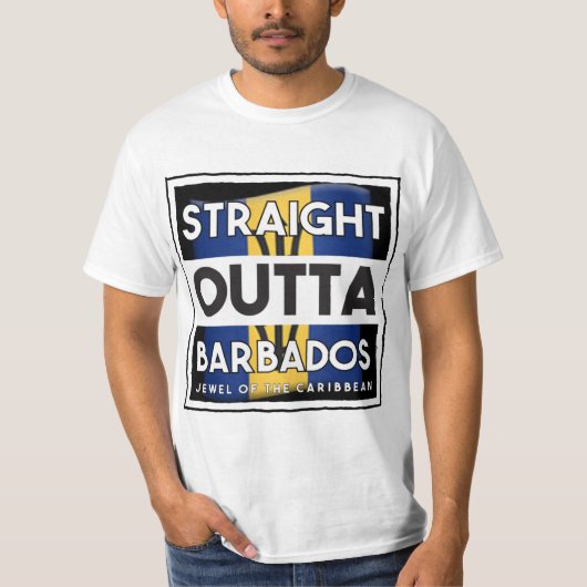 T-shirt Droit devant la Barbade (Devant)