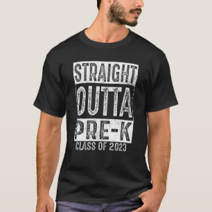 T-shirt Droit devant la classe pré-k 2023 Graduation
