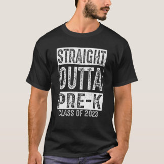 T-shirt Droit devant la classe pré-k 2023 Graduation